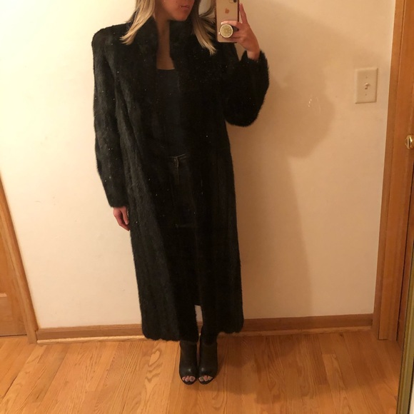Vintage Genuine Mink Fur Long Coat - Picture 5 of 8